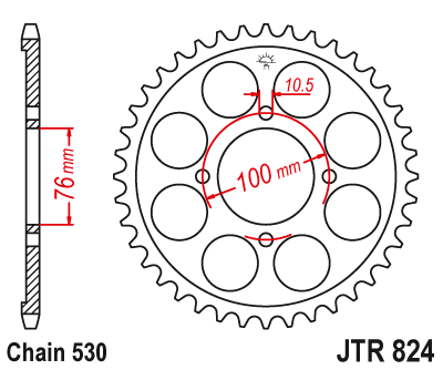 JT SPROCKETS JTR824.46 (81746jt)
